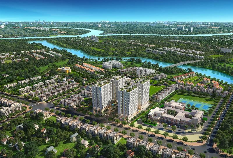 Một góc công viên nội khu hoặc khu vui chơi trẻ em tại chung cư Mường Thanh Gò Vấp